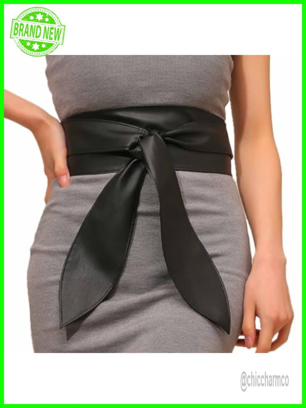 Wide Leather Wrap Obi Belt Knotted Waist Corset Belt for Women